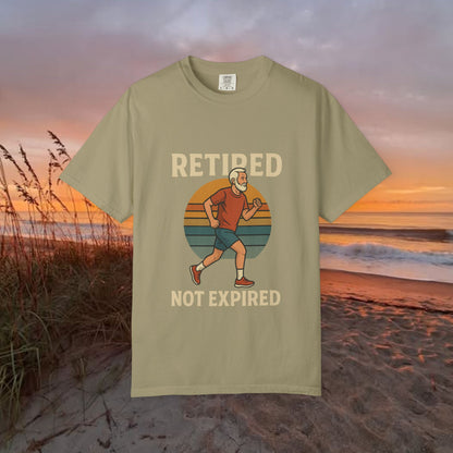 Retired Not Expired Marathon Runner, Retirement Gift T-Shirt Dad Birthday tshirt Granddad gift Retired Father Gift Shirt Nature Lover Gift Hiking Tee Outdoors shirt