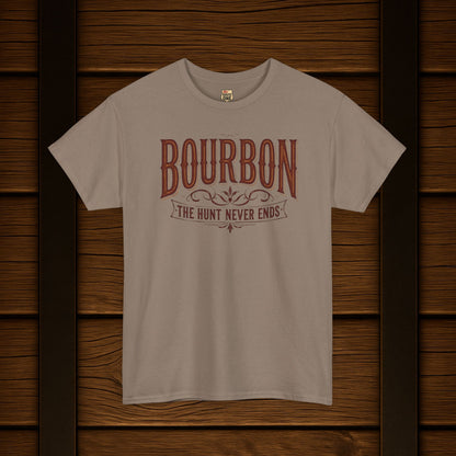 Bourbon The Hunt Never Ends T-shirt