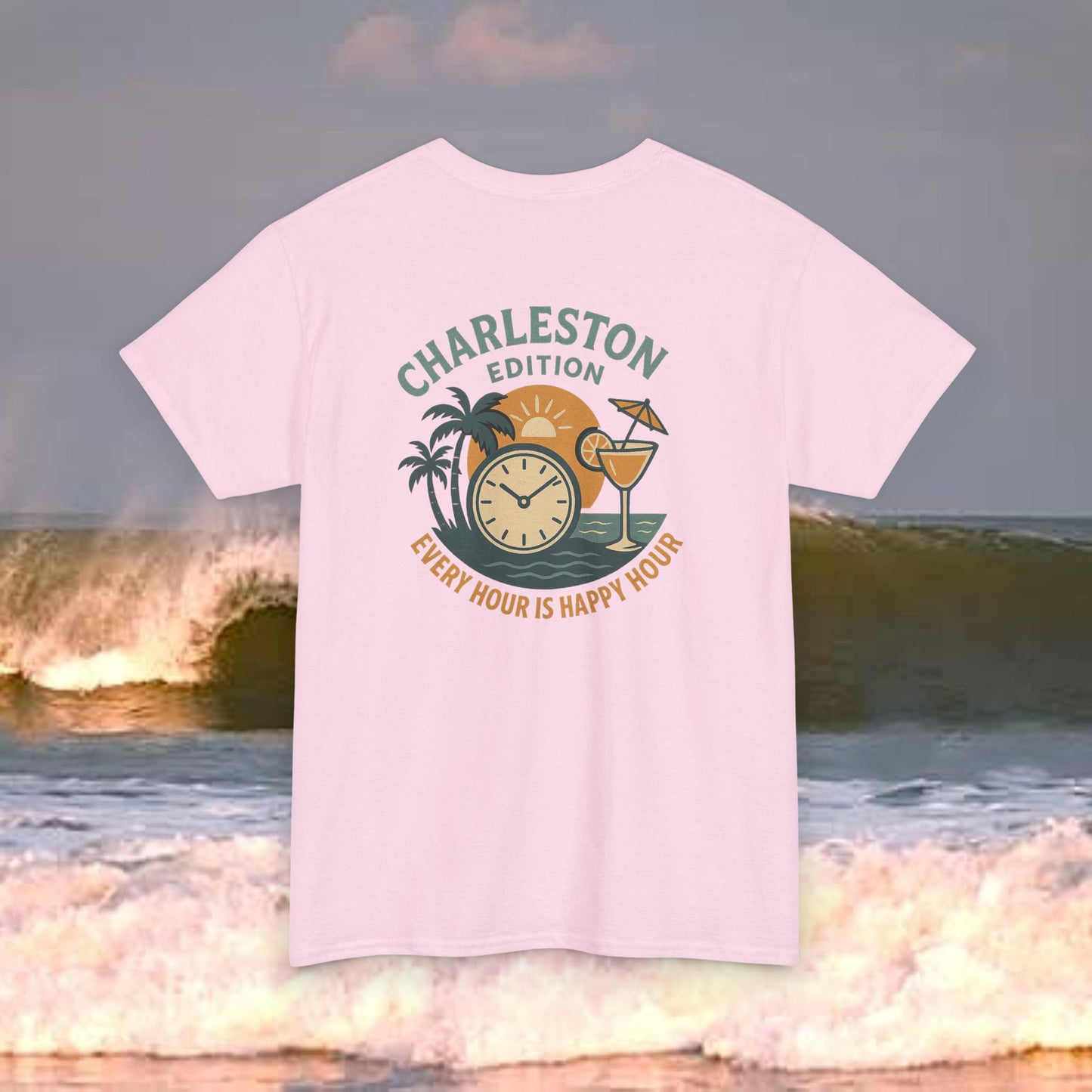 Charleston Edition Every Hour Is Happy Hour, Everyday Tees, Gift for Him/Her, Comfortable Fashion, Eco-Friendly