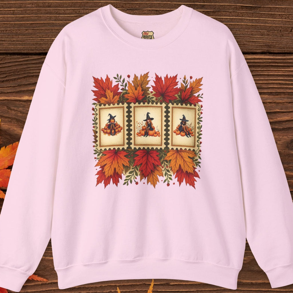 Autumn Leaves Witch Pumpkin Sweatshirt