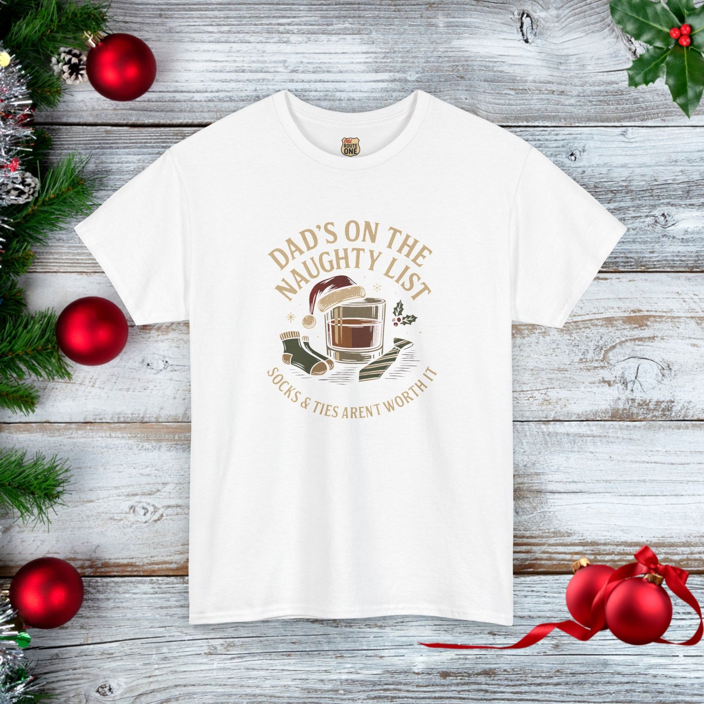 NEW Dad's on the Naughty List t-shirt