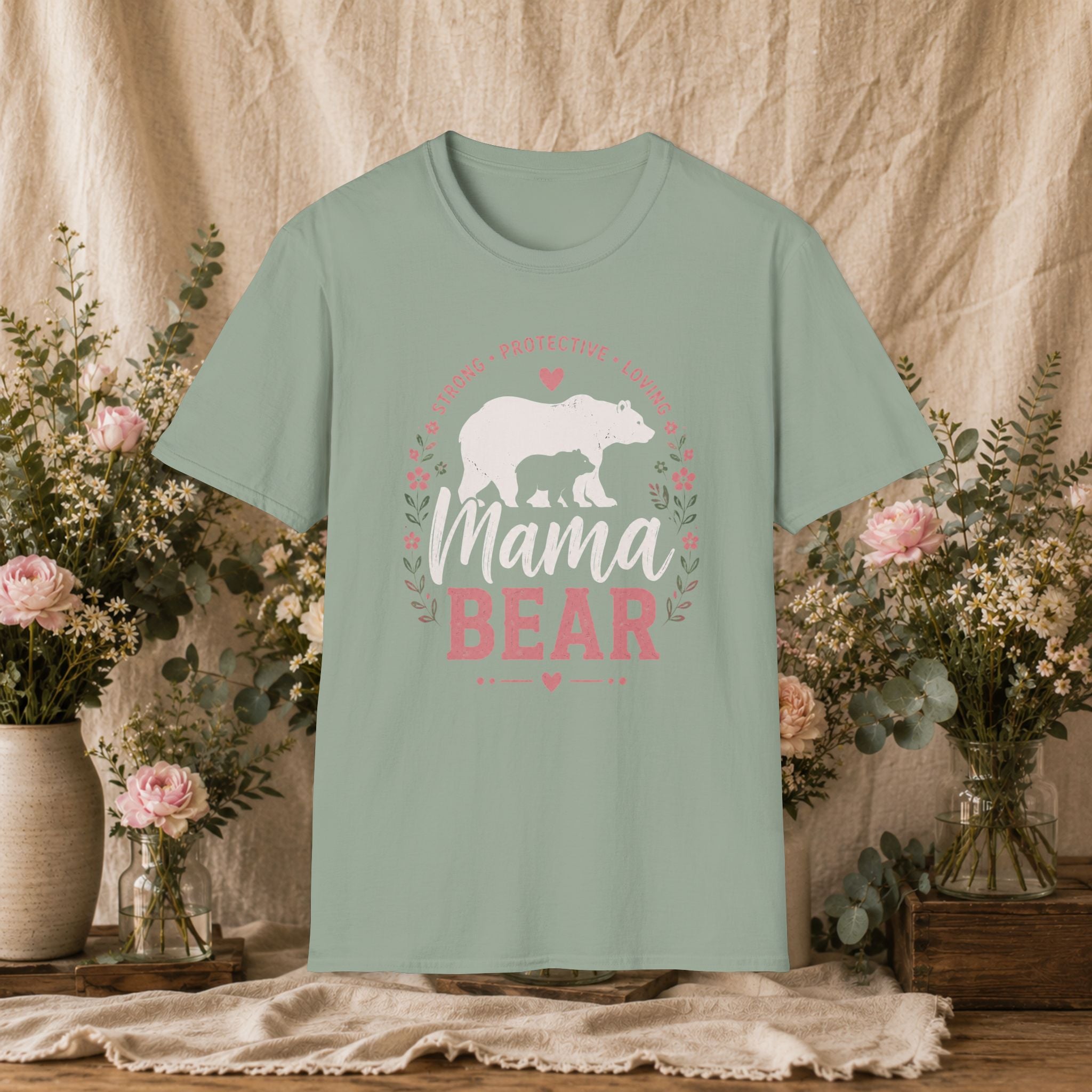 Mama Bear floral T-Shirt