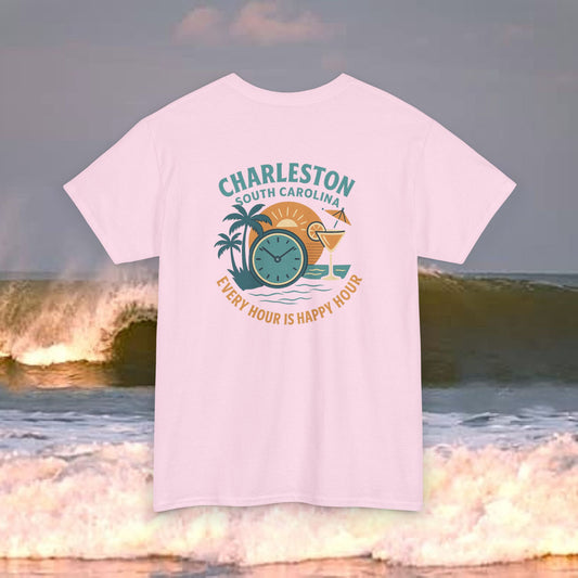 Charleston South Carolina Every Hour Is Happy Hour, Everyday Tees, Gift for Him/Her, Comfortable Fashion, Eco-Friendly