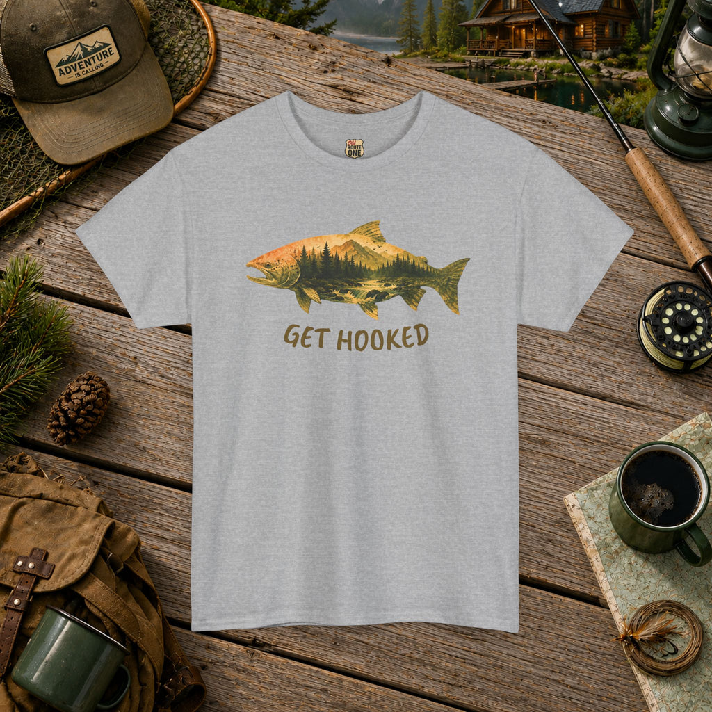 Get Hooked Salmon T-shirt