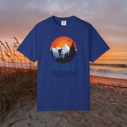 Retired Not Expired, Retirement Gift T-Shirt Dad Birthday tshirt Granddad gift Retired Father Gift Shirt Nature Lover Gift Hiking Tee Outdoors shirt