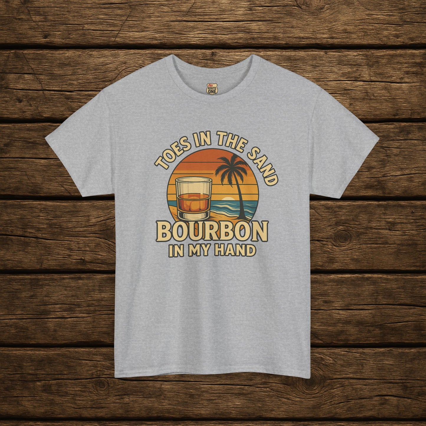NEW Toes in the Sand Bourbon in my Hand shirt