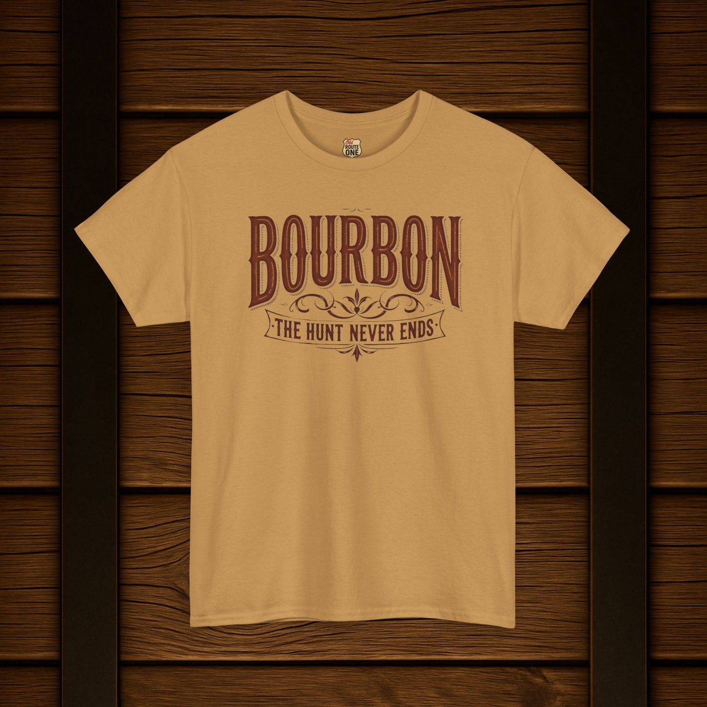 Bourbon The Hunt Never Ends T-shirt