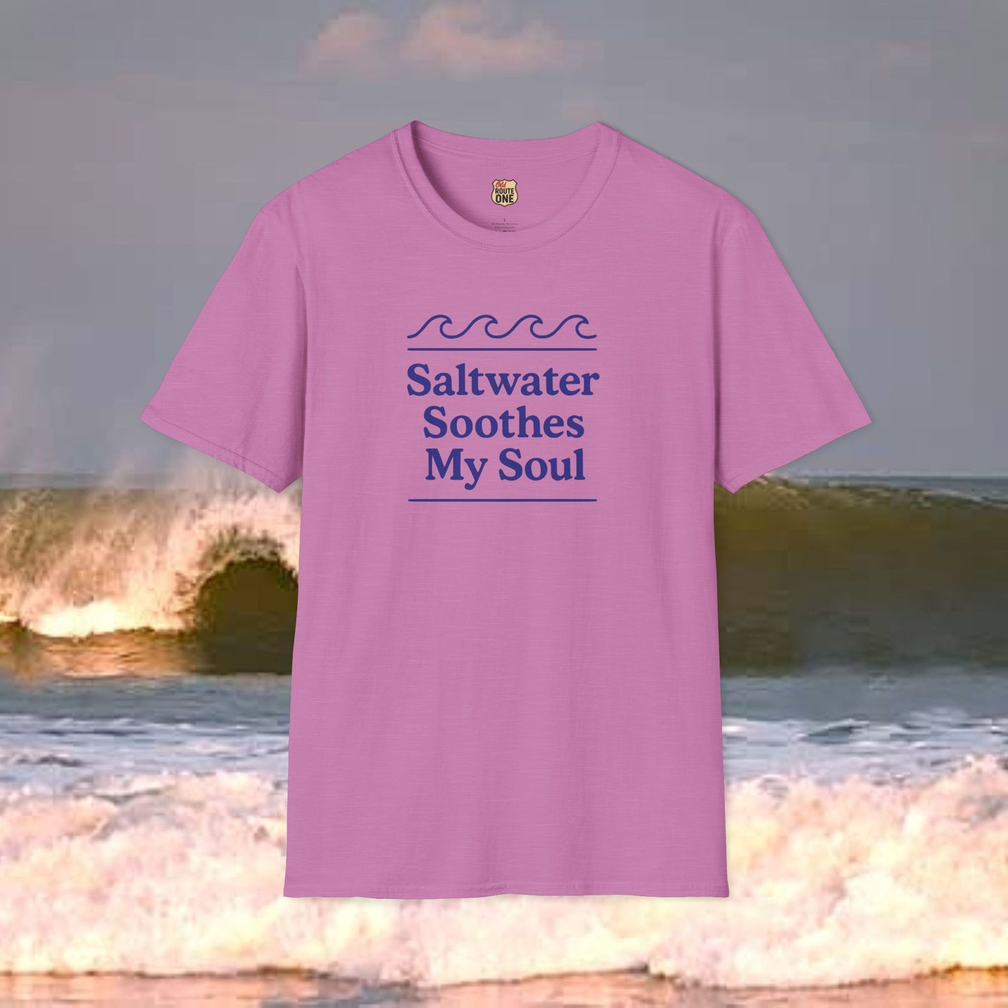 Saltwater Soothes My Soul, Gildan 64000 Softstyle T-Shirt, Comfortable Graphic Tee, Casual Wear, Gift for Him/Her, Everyday Style, Summer Essential
