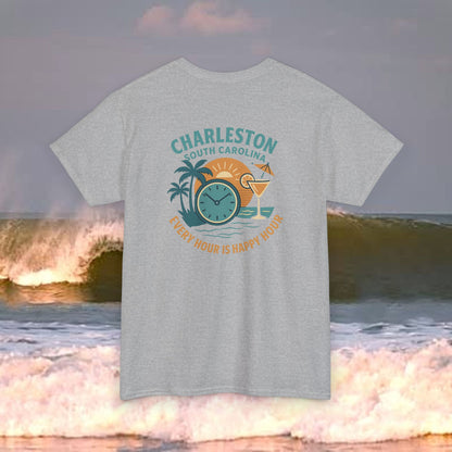Charleston South Carolina Every Hour Is Happy Hour, Everyday Tees, Gift for Him/Her, Comfortable Fashion, Eco-Friendly