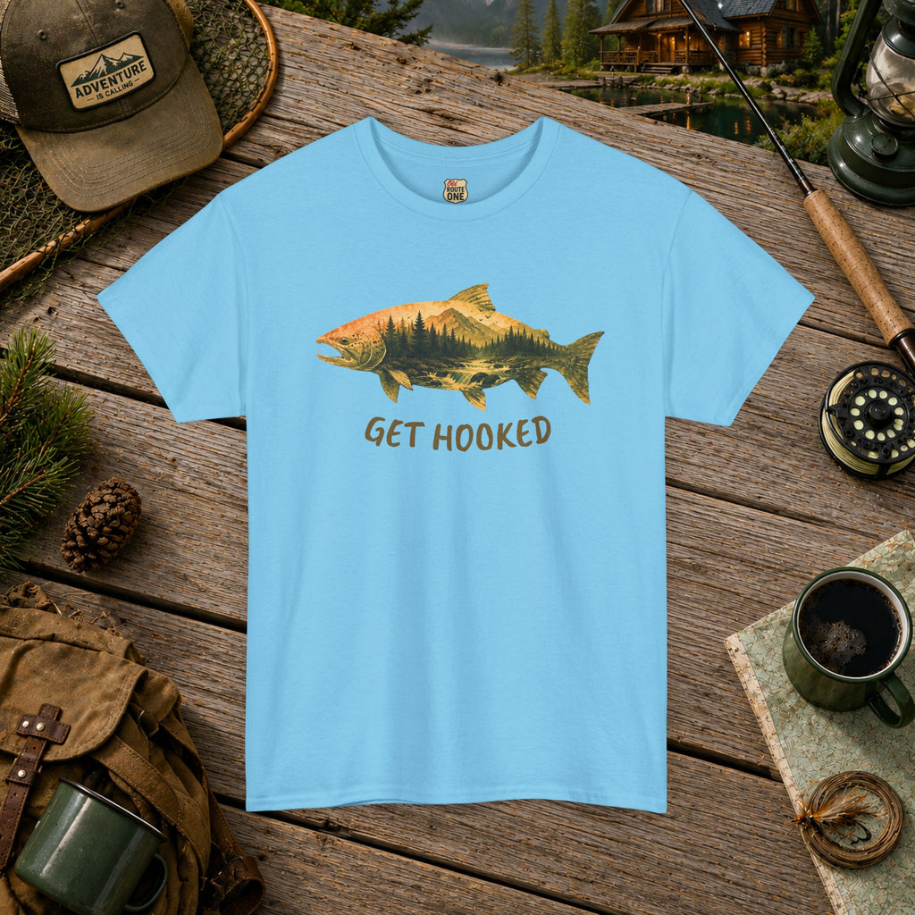 Get Hooked Salmon T-shirt