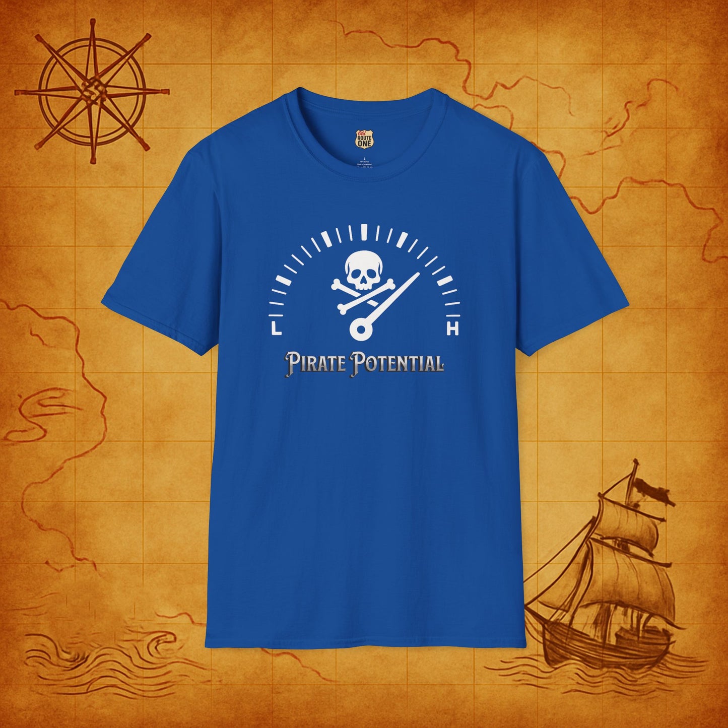 Pirate Potential T-Shirt, Fun Graphic Tee, Casual Gift Apparel, Perfect for Parties, For Him/Her
