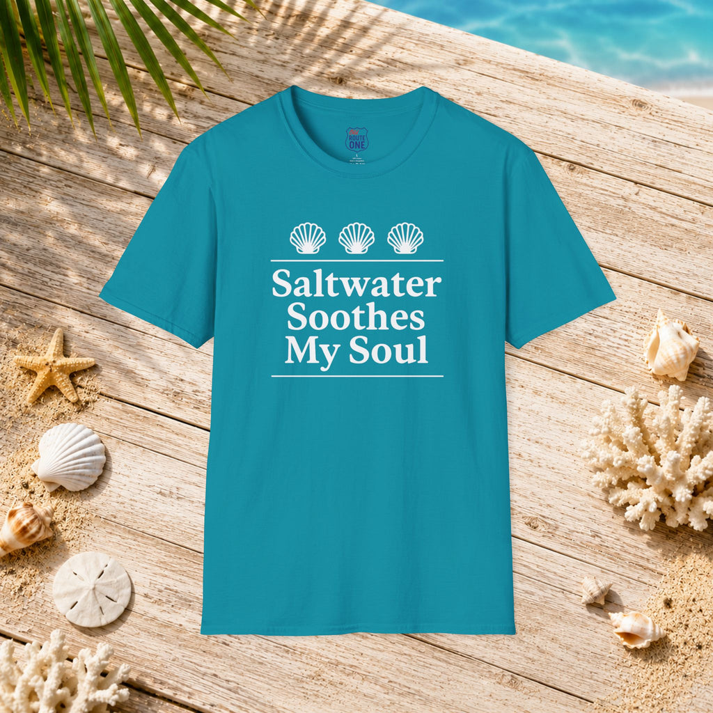 Saltwater Soothes My Soul shell t-shirt