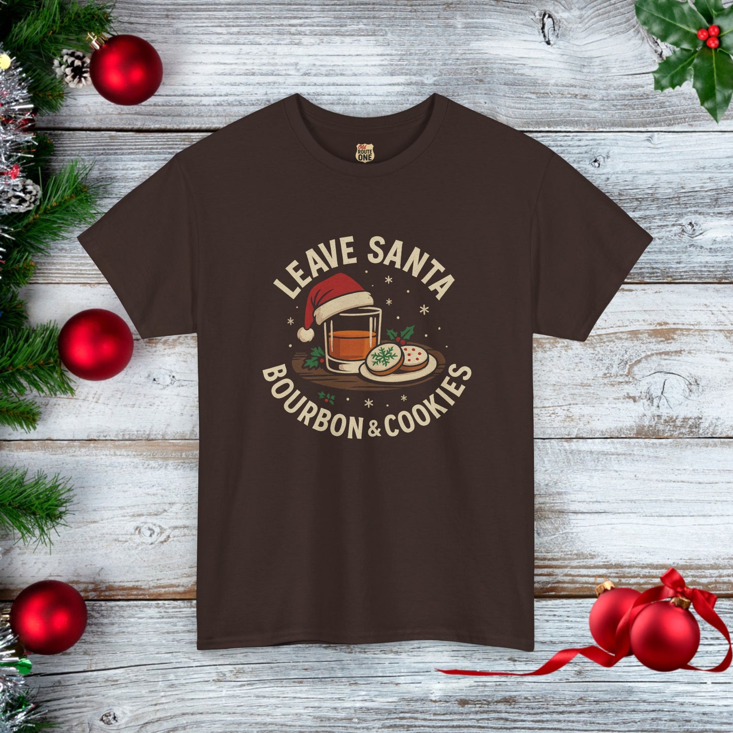Santa Bourbon & Cookies Unisex Tee