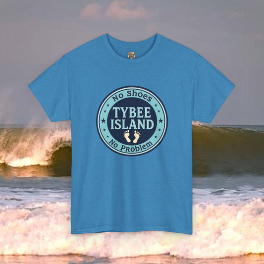 Tybee Island No Shoes No Problem , Everyday Tees, Gift for Him/Her, Comfortable Fashion, Eco-Friendly