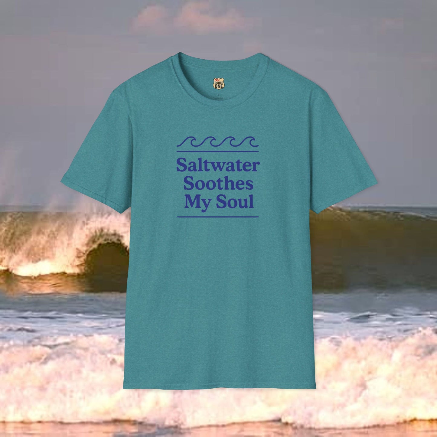 Saltwater Soothes My Soul, Gildan 64000 Softstyle T-Shirt, Comfortable Graphic Tee, Casual Wear, Gift for Him/Her, Everyday Style, Summer Essential