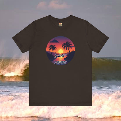 Sunset Chaser T-shirt,  tropical palms, comfy cozy beach shirt