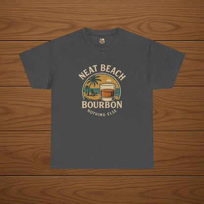 NEAT BEACH Cotton T-shirt, Stylish Casual Wear, Gift for Whiskey Enthusiasts, Perfect for Parties & Celebrations