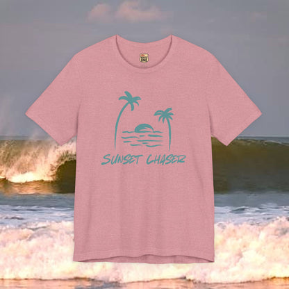 Sunset Chaser T-shirt Tropical Beach Design, Coastal Freedom Collection