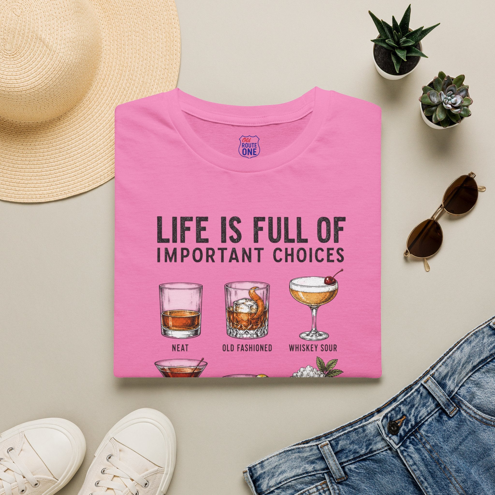 Life Is Full Of Important Choices cocktail T-Shirt