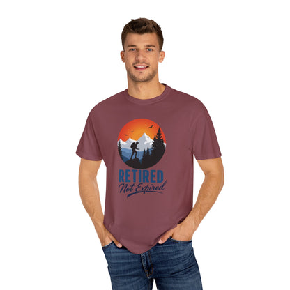 Retired Not Expired, Retirement Gift T-Shirt Dad Birthday tshirt Granddad gift Retired Father Gift Shirt Nature Lover Gift Hiking Tee Outdoors shirt