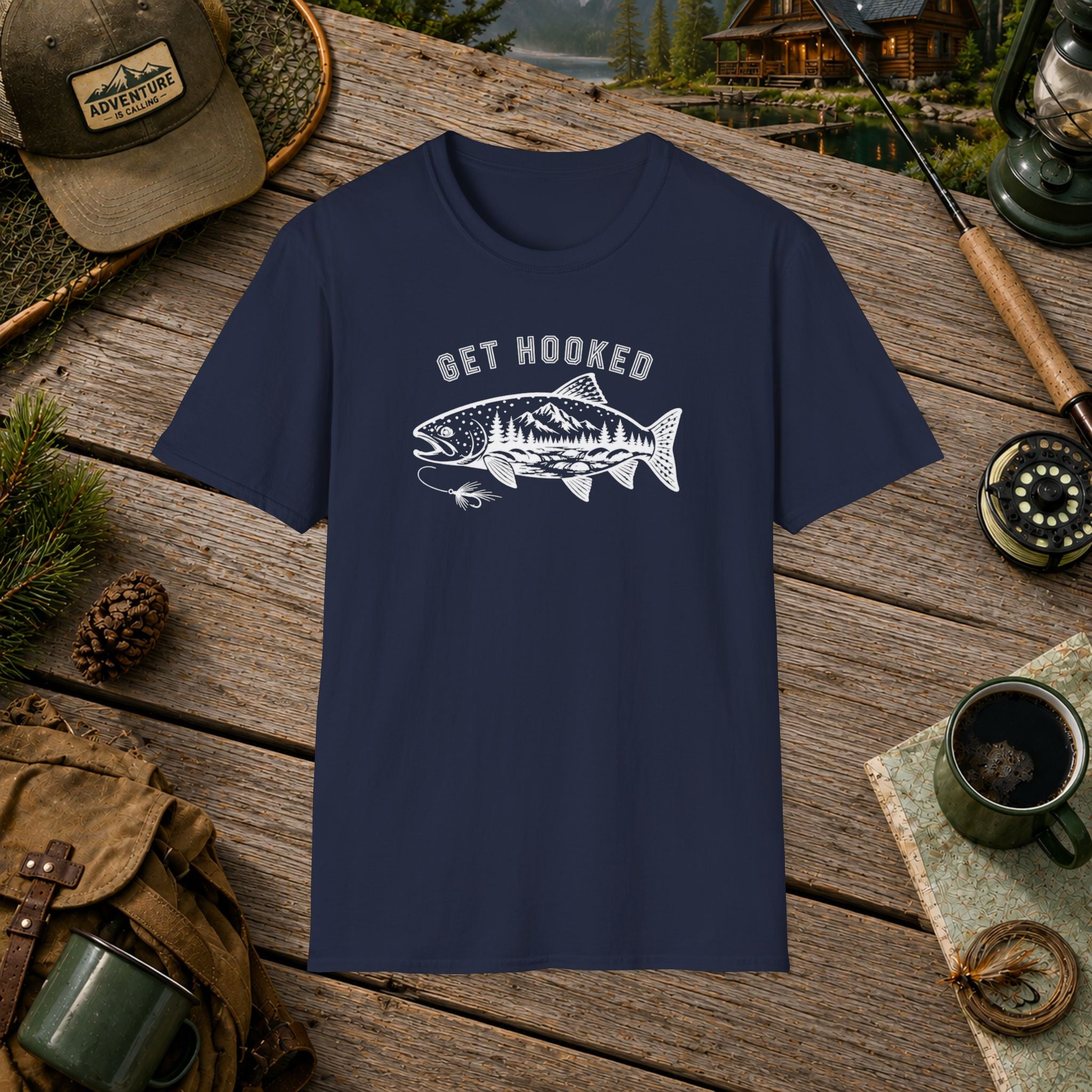 Get Hooked fishing T-Shirt