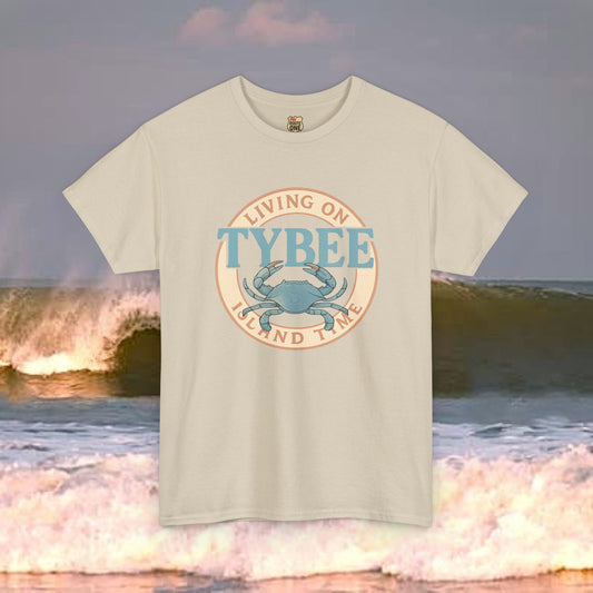 Tybee Island Living on Island Time , Everyday Tees, Gift for Him/Her, Comfortable Fashion, Eco-Friendly