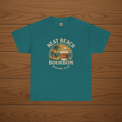 NEAT BEACH Cotton T-shirt, Stylish Casual Wear, Gift for Whiskey Enthusiasts, Perfect for Parties & Celebrations