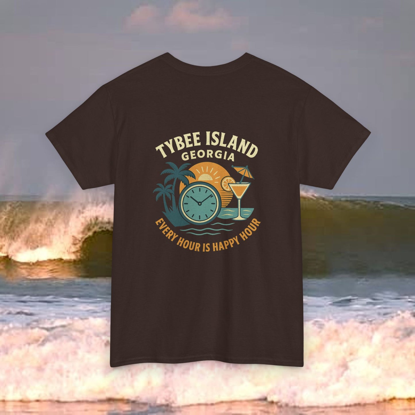 Tybee Island Georgia Vacation Every Hour Is Happy Hour, Everyday Tees, Gift for Him/Her, Comfortable Fashion, Eco-Friendly
