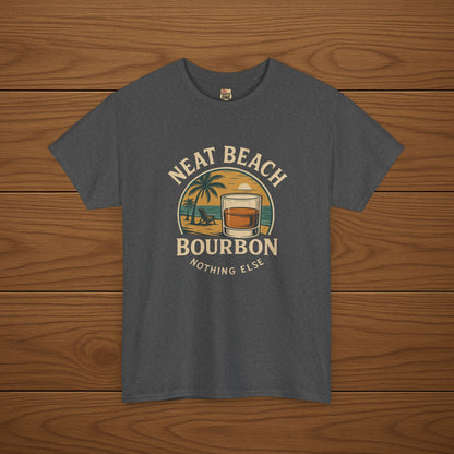 NEAT BEACH Cotton T-shirt, Stylish Casual Wear, Gift for Whiskey Enthusiasts, Perfect for Parties & Celebrations