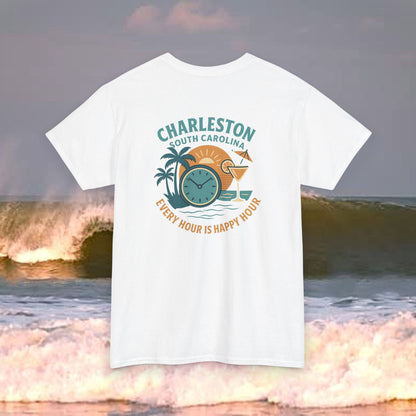 Charleston South Carolina Every Hour Is Happy Hour, Everyday Tees, Gift for Him/Her, Comfortable Fashion, Eco-Friendly