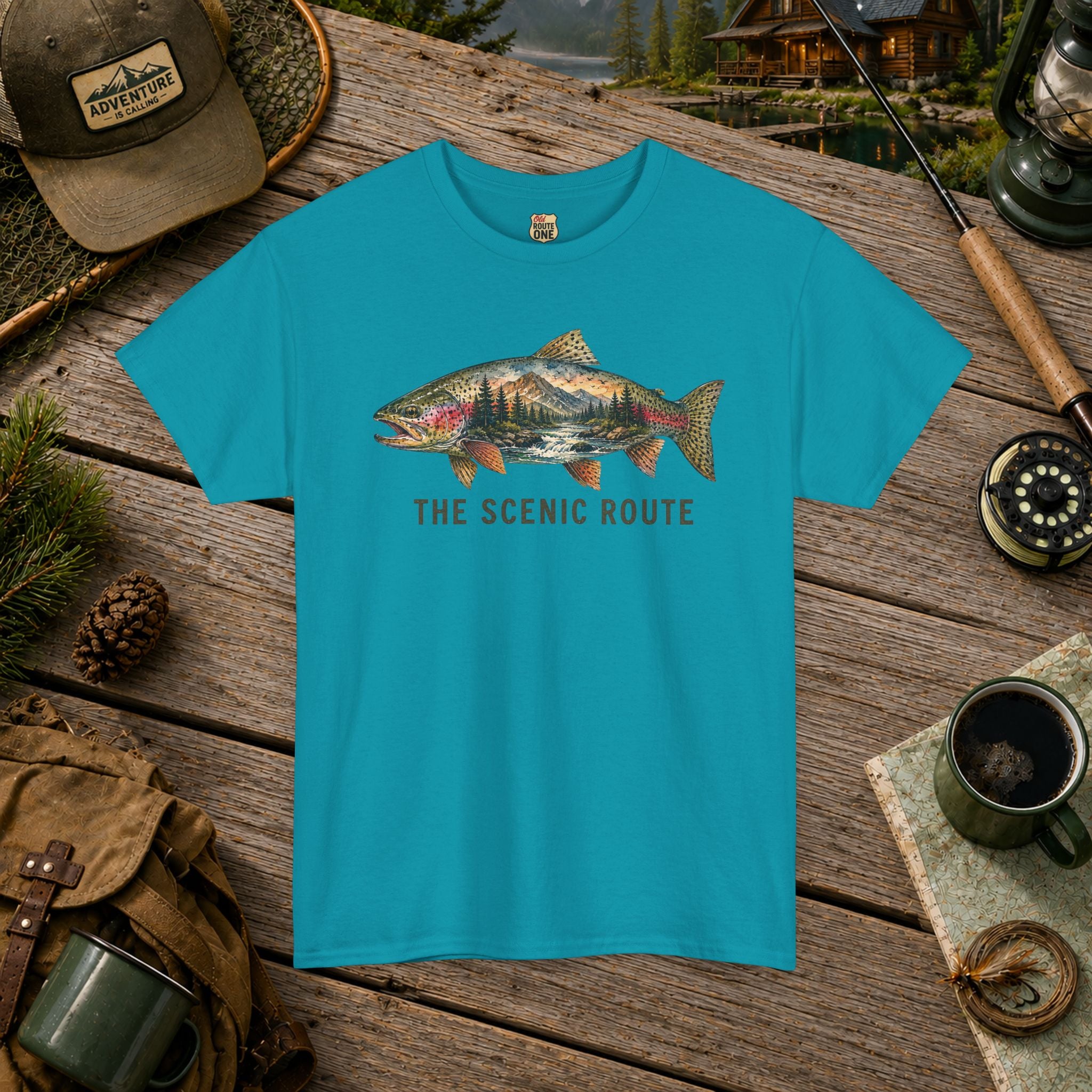 Scenic Route Trout Fishing T‑Shirt