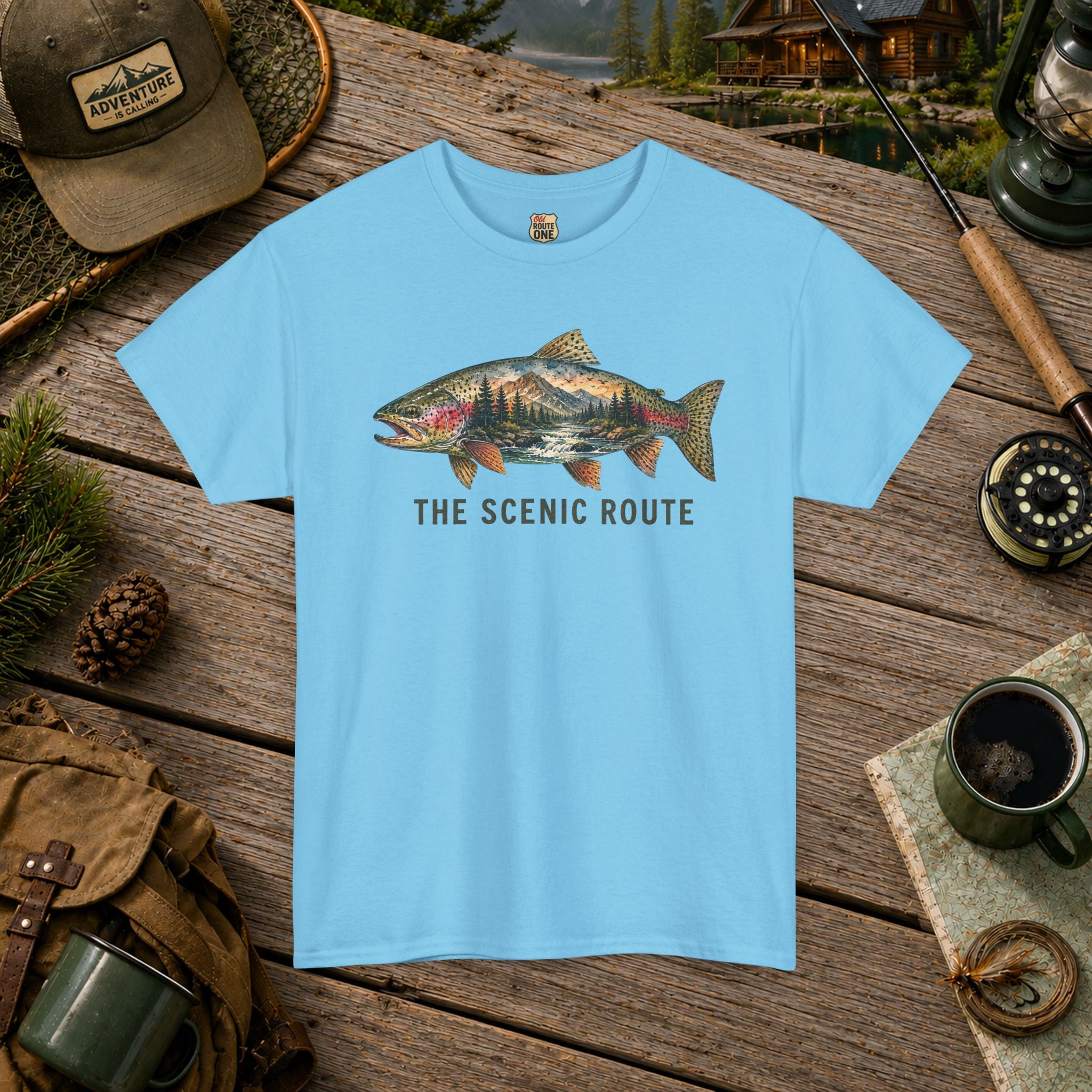 Scenic Route Trout Fishing T‑Shirt