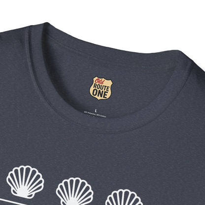 Saltwater Soothes My Soul shell t-shirt, Gildan 64000 Softstyle T-Shirt, Comfortable Graphic Tee, Casual Wear, Gift for Him/Her, Everyday Style, Summer Essential