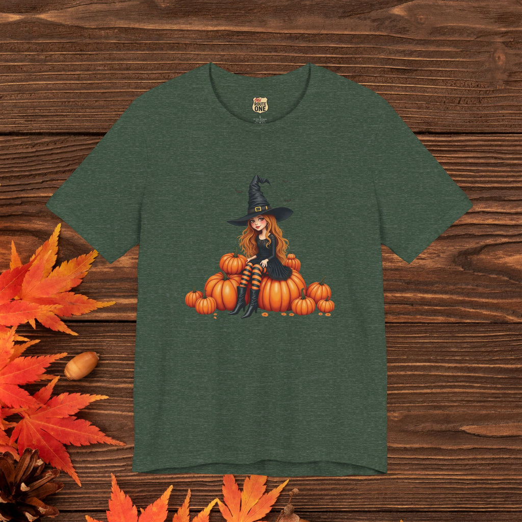 Cute Halloween Witch Short Sleeve Tee
