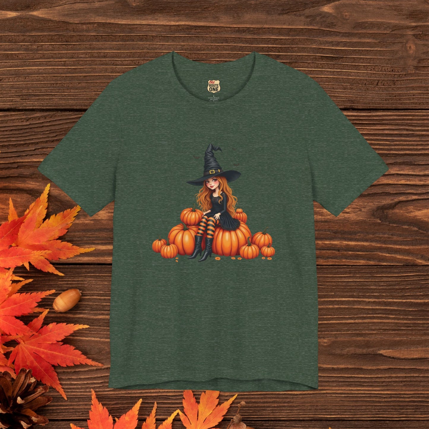 Cute Halloween Witch Short Sleeve Tee - Spooky Fashion, Autumn Style, Pumpkin Lovers Gift, Cute Witch Shirt, Festival Apparel, Comfy [...]