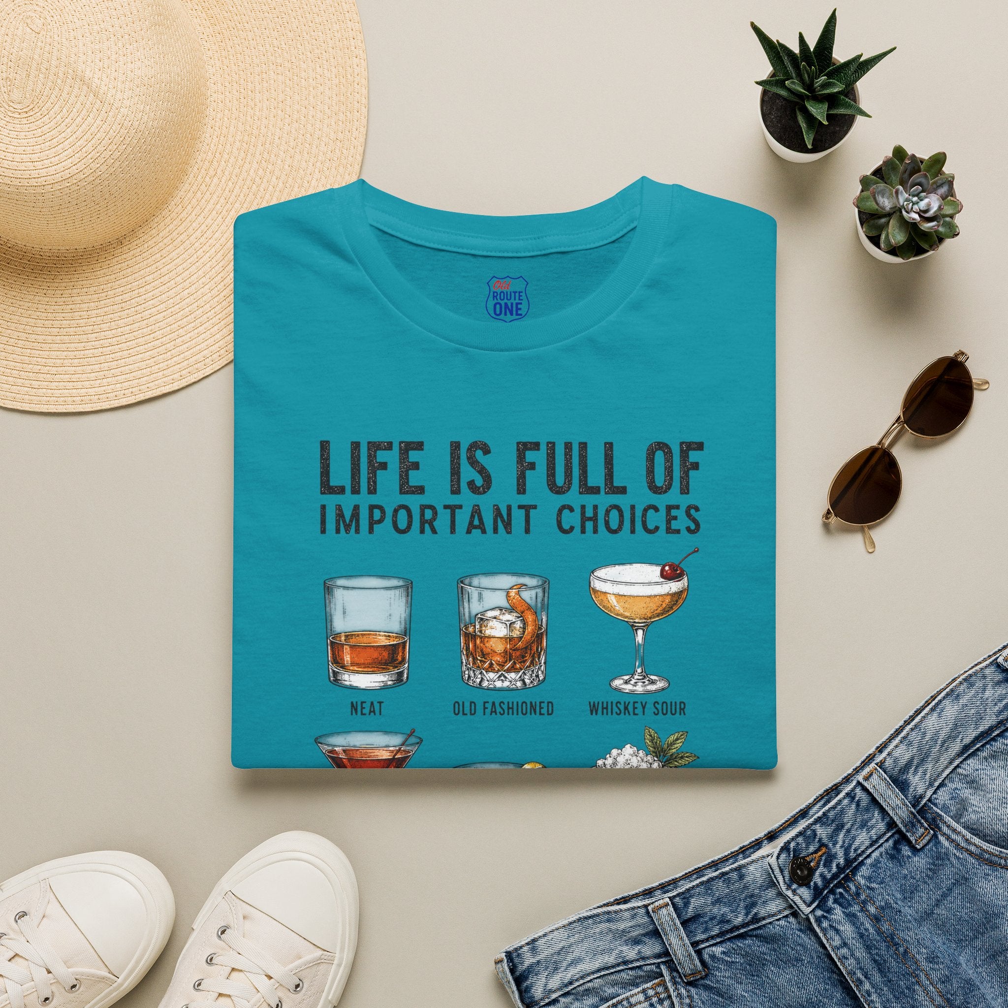 Life Is Full Of Important Choices cocktail T-Shirt
