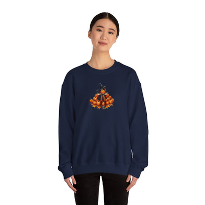 Cute Shy Witch Halloween Pumpkin Crewneck Sweatshirt Cozy Fall Apparel Season Gift for her  Unisex Sweatshirt Halloween Decor Fall Fashion