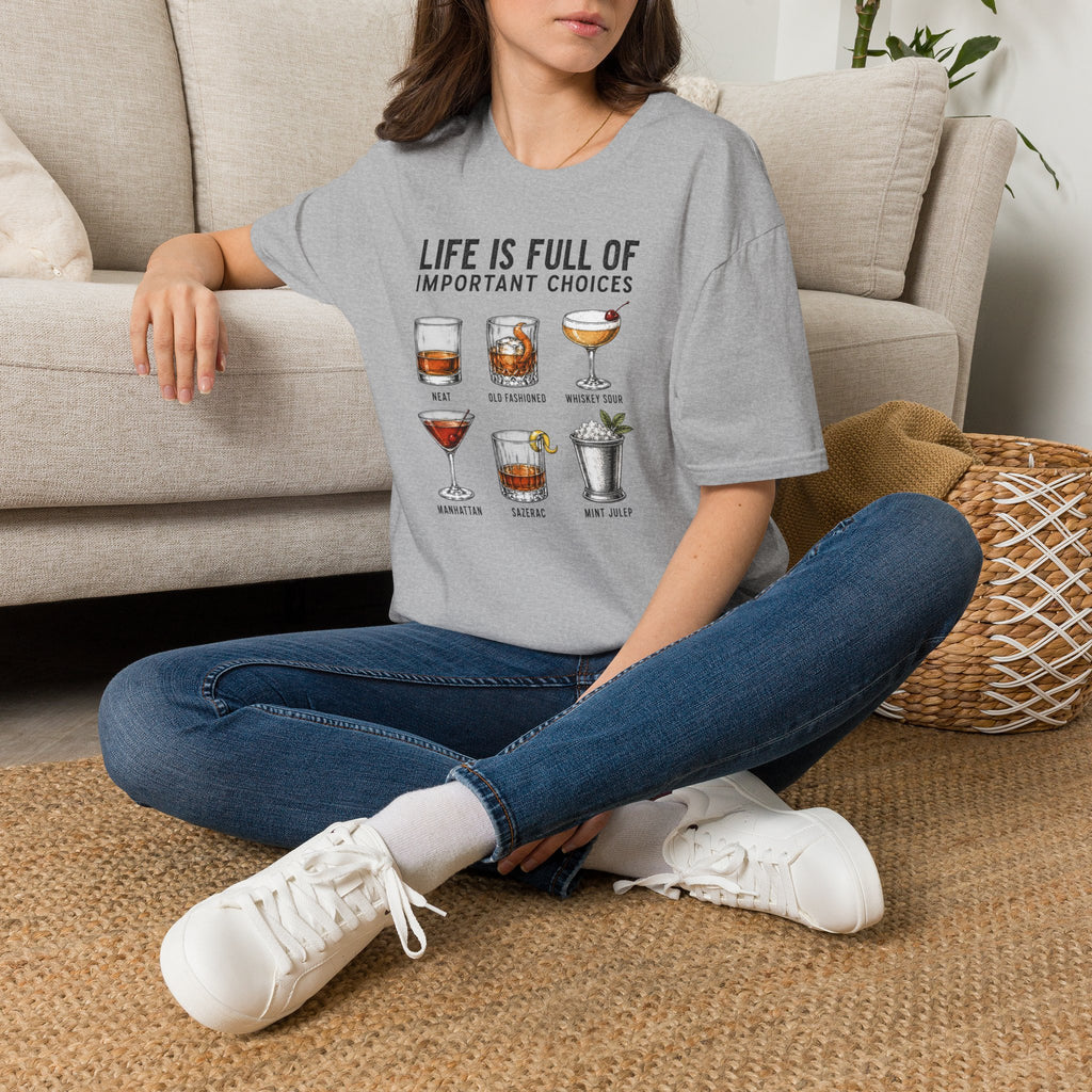 Life Is Full Of Important Choices cocktail T-Shirt
