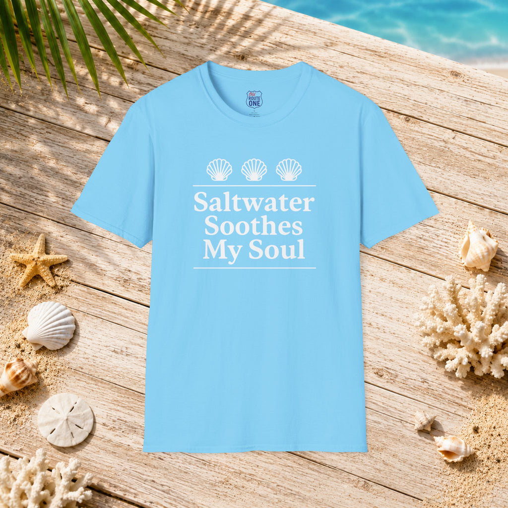 Saltwater Soothes My Soul shell t-shirt