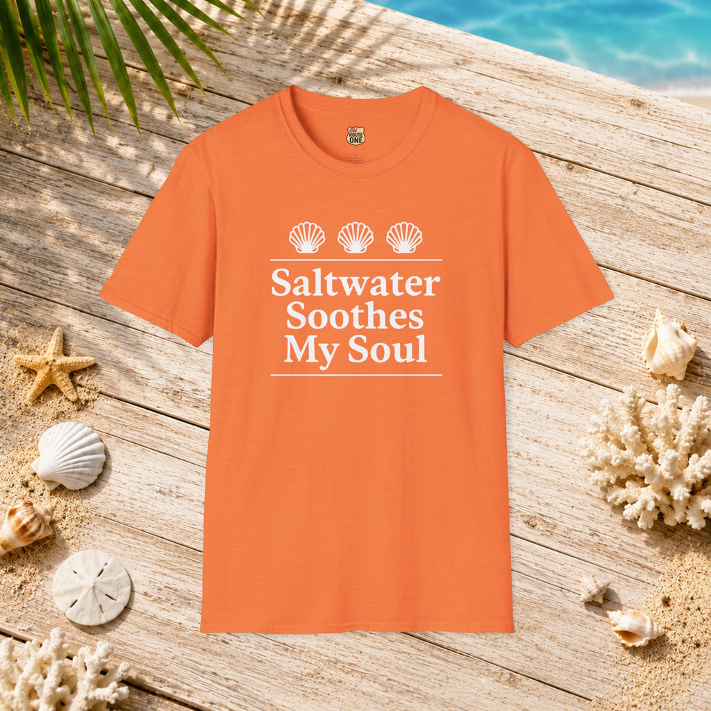 Saltwater Soothes My Soul shell t-shirt