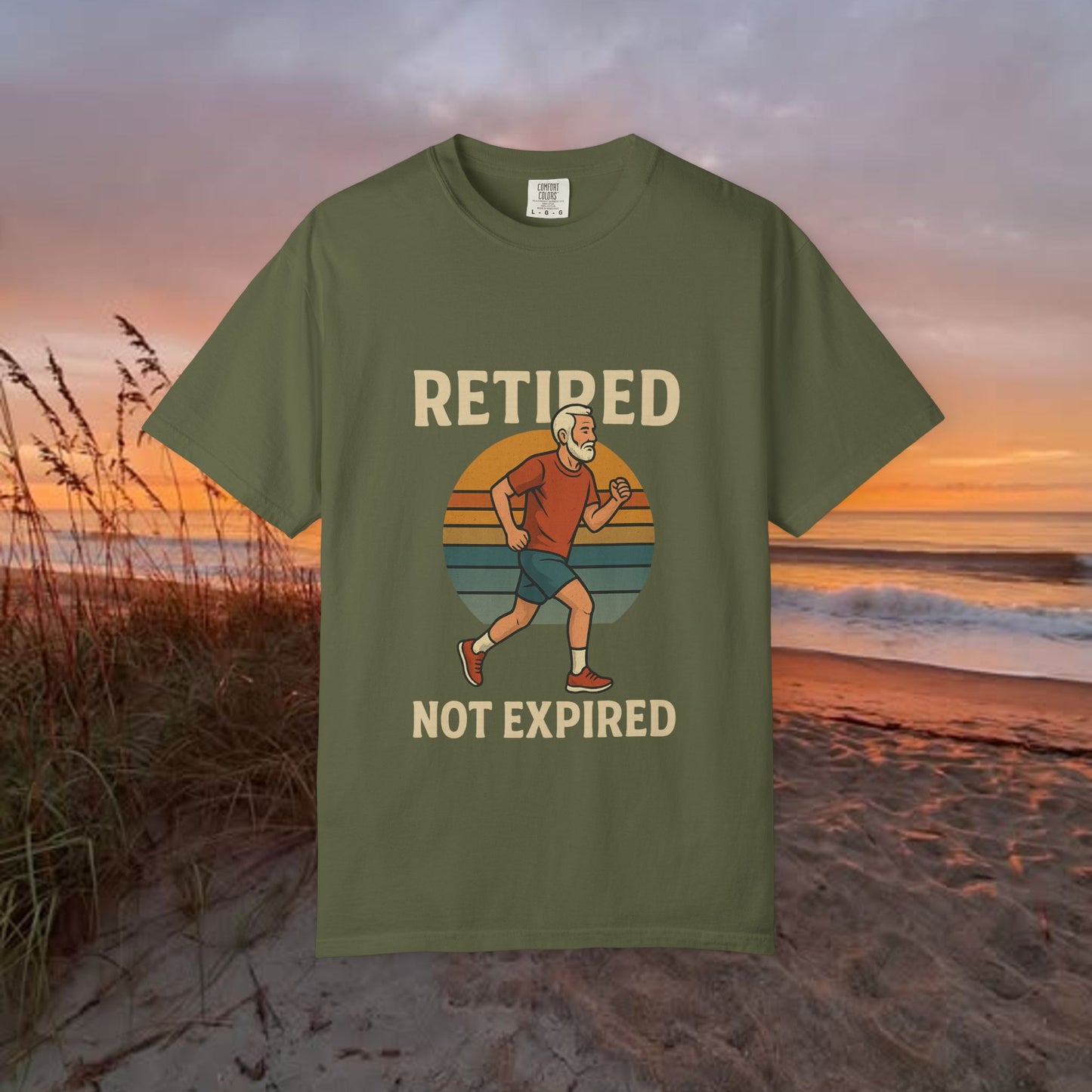 Retired Not Expired Marathon Runner, Retirement Gift T-Shirt Dad Birthday tshirt Granddad gift Retired Father Gift Shirt Nature Lover Gift Hiking Tee Outdoors shirt