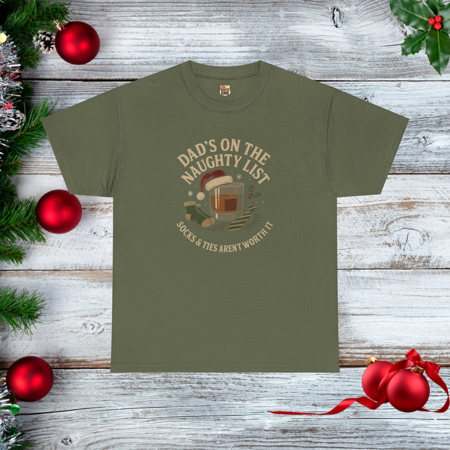 NEW Dad's on the Naughty List t-shirt