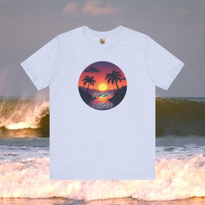 Sunset Chaser T-shirt,  tropical palms, comfy cozy beach shirt