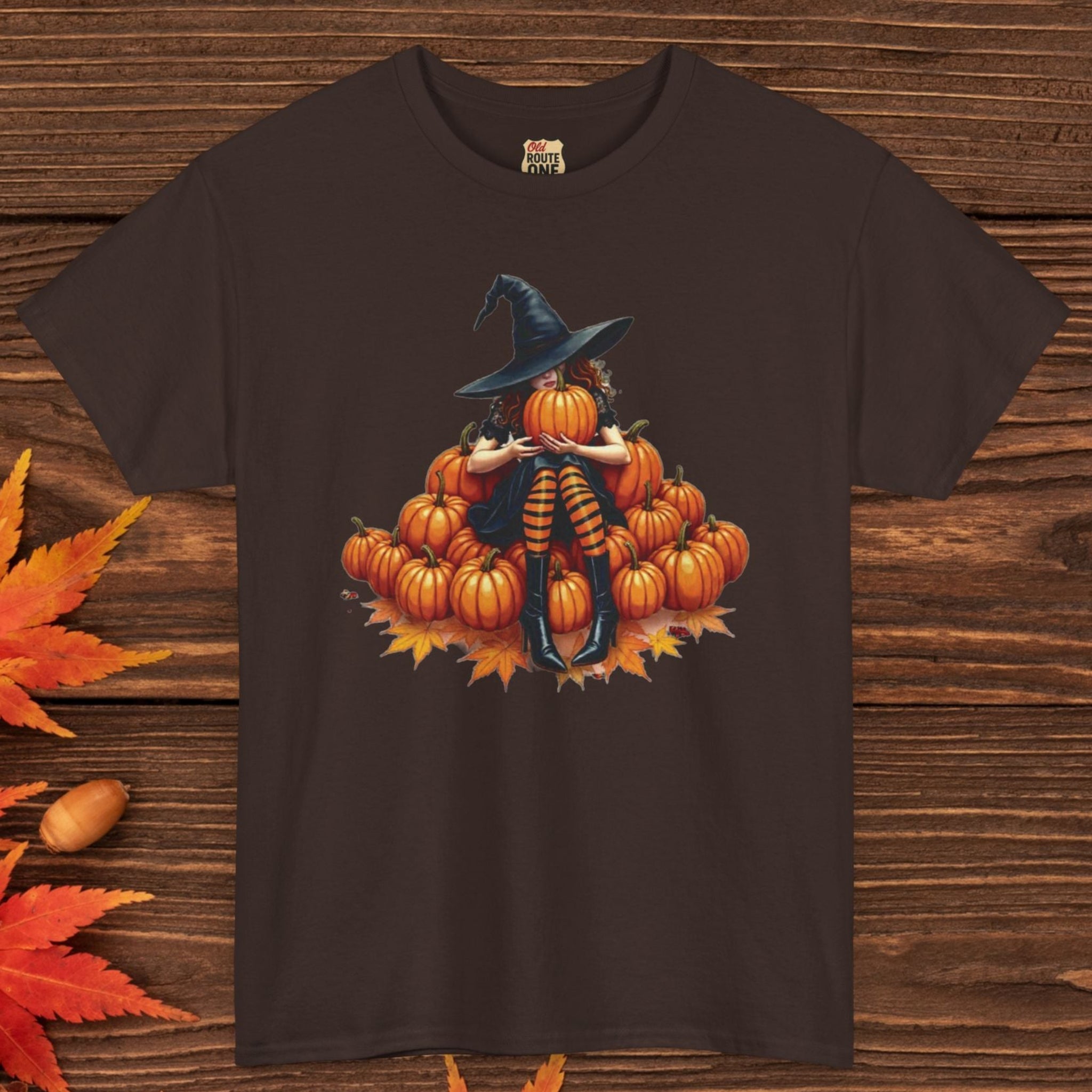 Peeking Witch & Pumpkin Tee