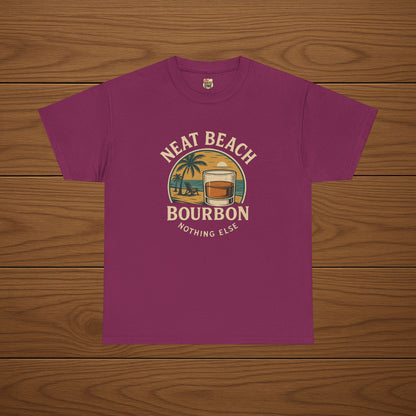 NEAT BEACH Cotton T-shirt, Stylish Casual Wear, Gift for Whiskey Enthusiasts, Perfect for Parties & Celebrations