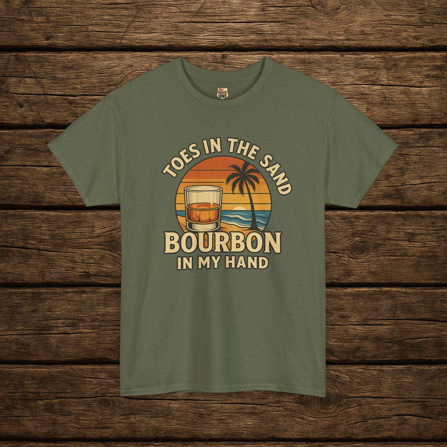 NEW Toes in the Sand Bourbon in my Hand shirt