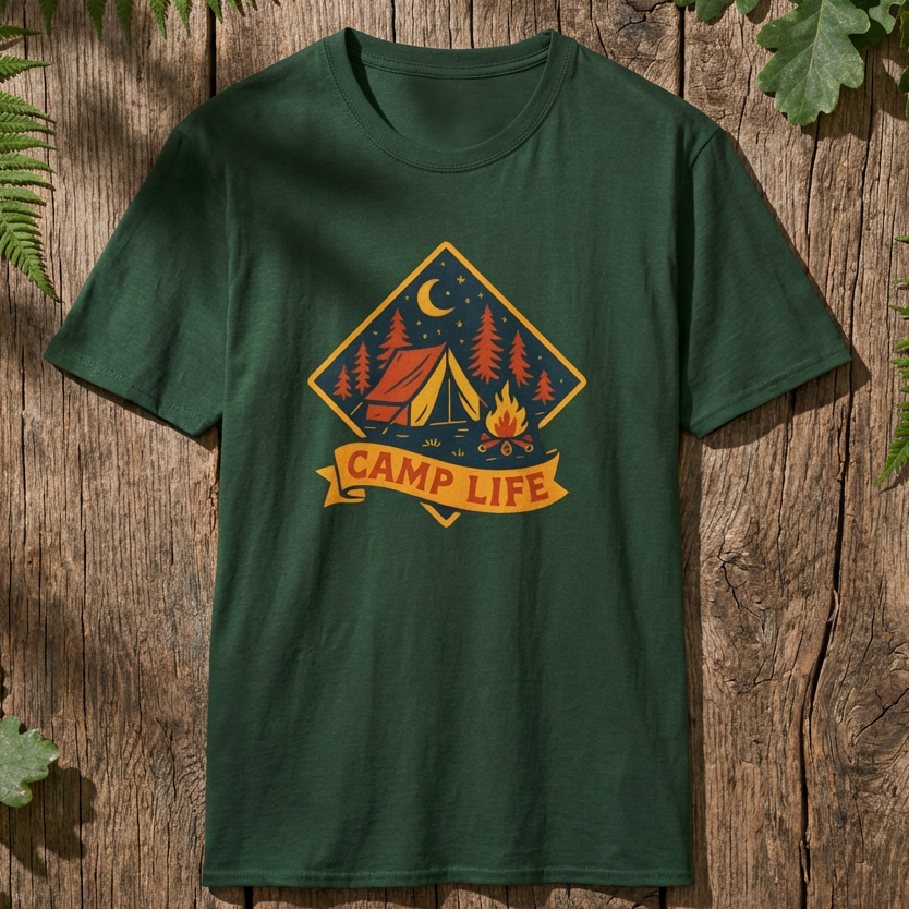 Camping Night Campfire T-Shirt