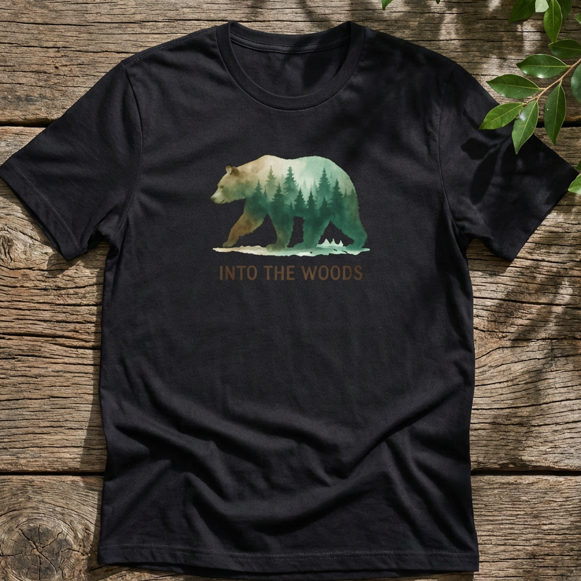 Forest Bear Silhouette T-Shirt