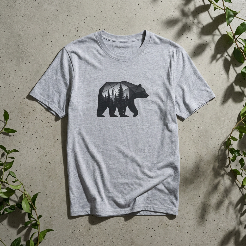 Geometric bear forest T-Shirt