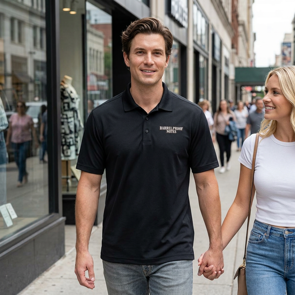 Men's Embroidered Patrol Polo — "Respect the Badge" Law Enforcement Duty Shirt